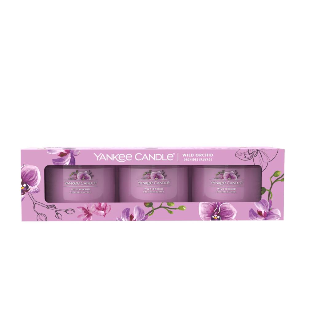 Yankee Candle Wild Orchid 3 Filled Votive Candle Gift Set £8.99